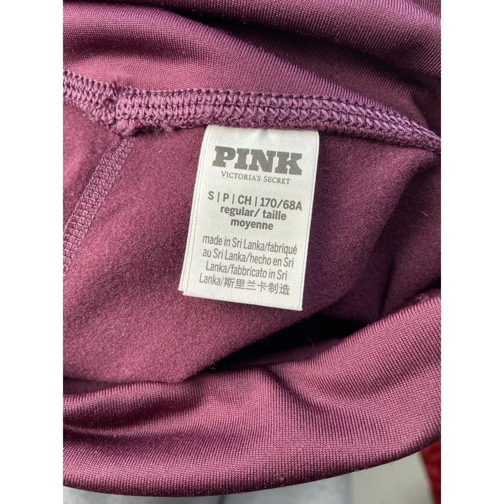 PINK Victorias Secret Winter Performance Flare Leggings Size S Burgundy Y2K Yoga